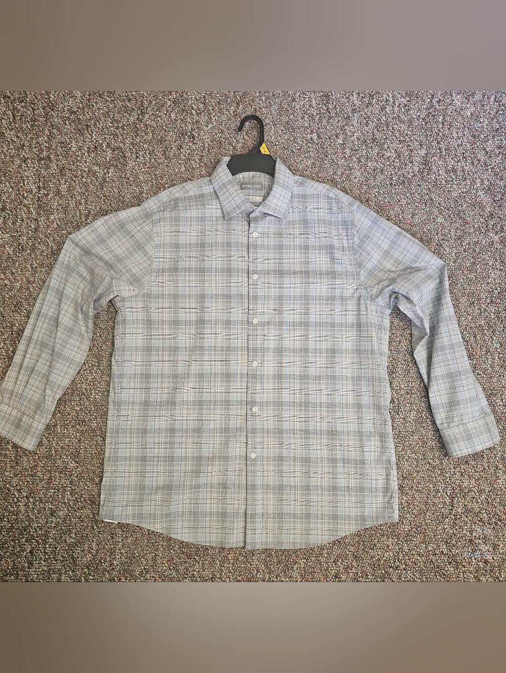 Michael Kors Men's Plaid Button Up Dress Casual Shirt Long Sleeve